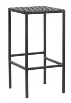 Nordal Barstoel Zwart Leer/metaal