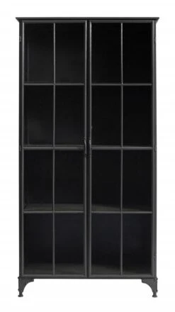 Nordal Downtown Ijzeren Kast - Zwart 97x44x184cm
