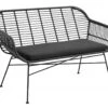 Nordal Garden Bank Incl. Kussen - Zwart -Nordal nordal garden bank incl kussen zwart