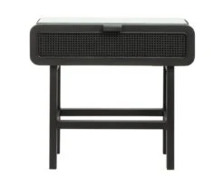 Nordal Merge Teak Console Tafel Met Webbing - Zwart