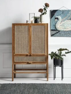 Nordal Teak Kast Met Webbing -Nordal nordal teak kast met webbing 2