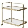 Nordal Trolley Goud Met Glas -Nordal nordal trolley goud met glas