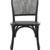 Nordal Wicky Stoel Met Vlechtwerk - Zwart -Nordal nordal wicky stoel met vlechtwerk zwart